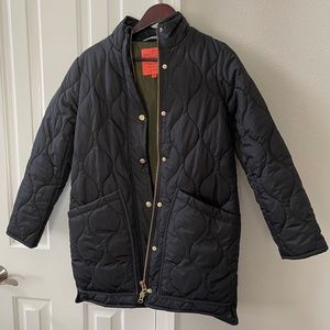 J. Crew New quilted cocoon puffer coat